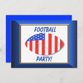 Patriottisch Football Uitnodiging Briefkaart (Voorkant / Achterkant)