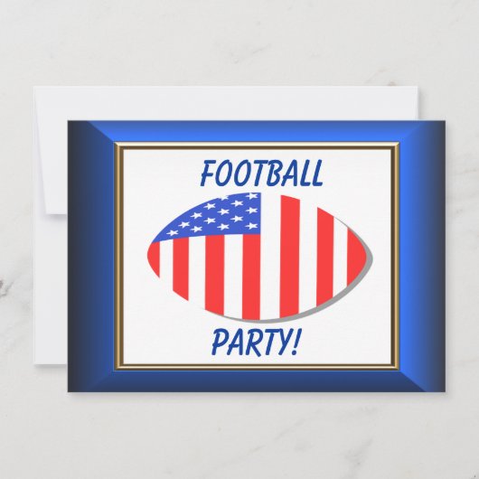Patriottisch Football Uitnodiging Briefkaart (Voorkant)