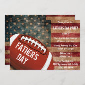 Patriottisch Football Vaderdag Party Kaart (Voorkant / Achterkant)