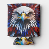 Patriottisch fractal eagles-T-shirt Blikjeskoeler (Voorkant)