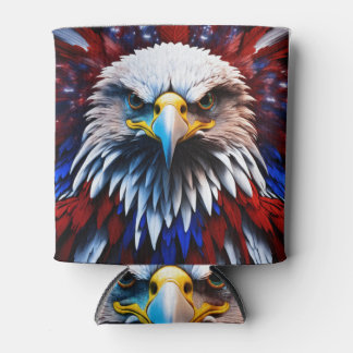 Patriottisch fractal eagles-T-shirt Blikjeskoeler
