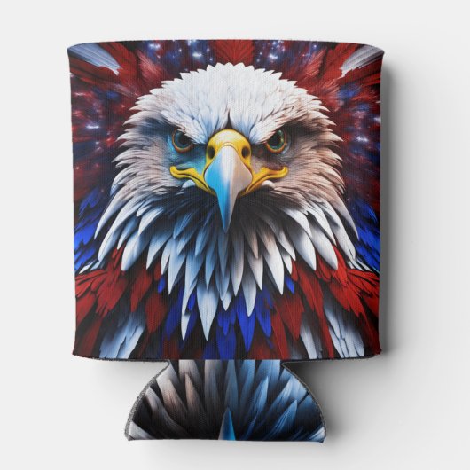 Patriottisch fractal eagles-T-shirt Blikjeskoeler (Achterkant)