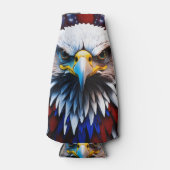 Patriottisch fractal eagles-T-shirt Flesjeskoeler (Voorkant)