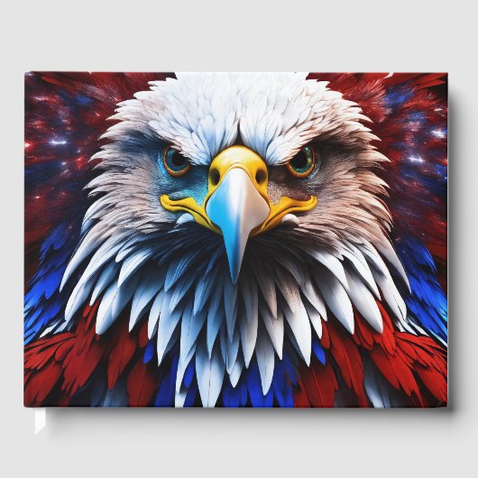 Patriottisch fractal eagles-T-shirt Gastenboek (Voorkant)