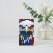 Patriottisch fractal eagles-T-shirt Visitekaartje (Staand voorkant)