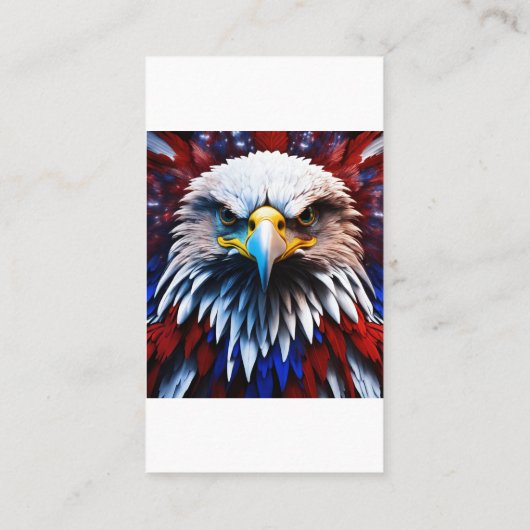 Patriottisch fractal eagles-T-shirt Visitekaartje (Achterkant)