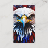 Patriottisch fractal eagles-T-shirt Visitekaartje (Voorkant)