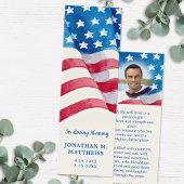 Patriottisch Funeral Prayer Flag Memorial Bladwijz Mini Visitekaartjes
