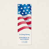 Patriottisch Funeral Prayer Flag Memorial Bladwijz Mini Visitekaartjes (Voorkant)
