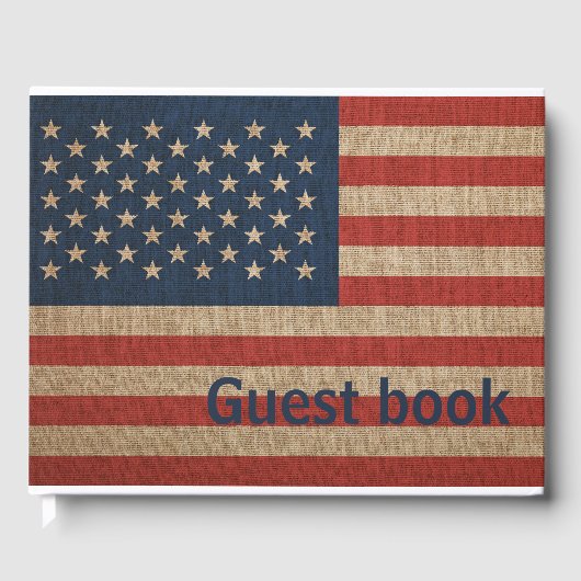Patriottisch gastenboek met Amerikaanse vlag (Voorkant)