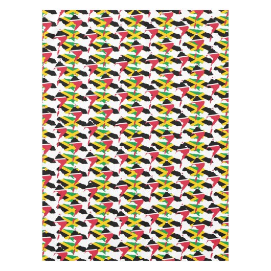 Patriottisch Gecombineerd JAMAICA TRINIDAD VLAG Tafelkleed (Voorkant)