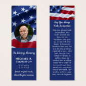 Patriottisch gedenkteken Foto Funeral Prayer Bladw Mini Visitekaartjes (Voorkant /achterkant)