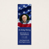 Patriottisch gedenkteken Foto Funeral Prayer Bladw Mini Visitekaartjes (Voorkant)