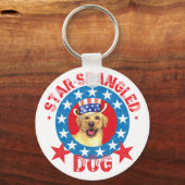 Patriottisch geel laboratorium sleutelhanger (Voorkant)