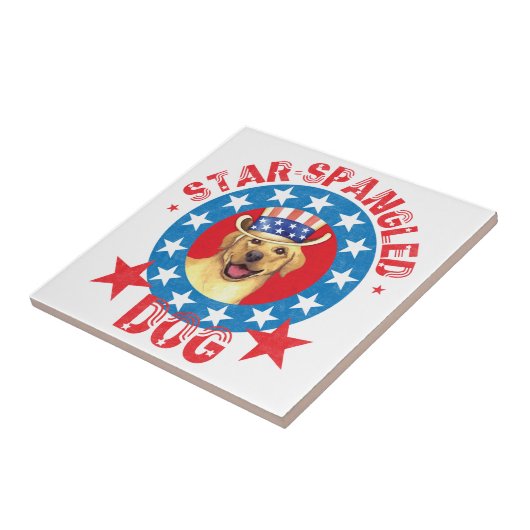 Patriottisch geel laboratorium tegeltje (Zijkant)