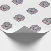 Patriottisch geloof boven vrees USA Vector Graphic Cadeaupapier (Hoek)