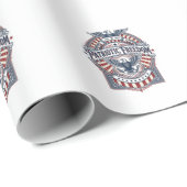 Patriottisch geloof boven vrees USA Vector Graphic Cadeaupapier (Rol Hoek)