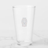 Patriottisch geloof boven vrees USA Vector Graphic Glas (Achterkant)