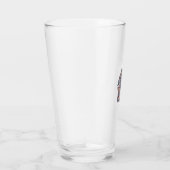 Patriottisch geloof boven vrees USA Vector Graphic Glas (Rechts)