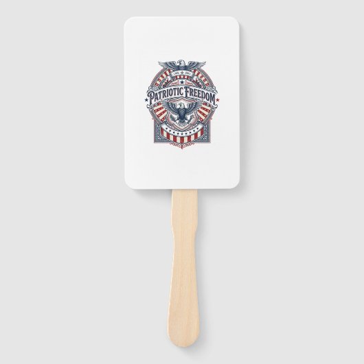 Patriottisch geloof boven vrees USA Vector Graphic Handwaaier (Voorkant)