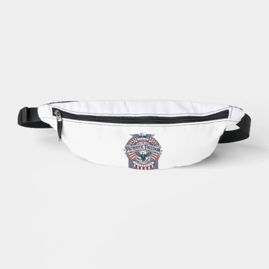 Patriottisch geloof boven vrees USA Vector Graphic Heuptasje (Voorkant)