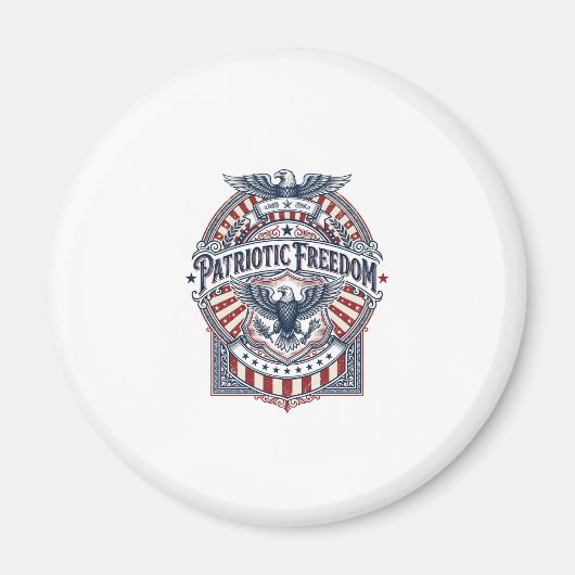 Patriottisch geloof boven vrees USA Vector Graphic Magneet (Voorkant)