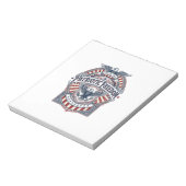Patriottisch geloof boven vrees USA Vector Graphic Notitieblok (Linkerzijde)