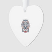 Patriottisch geloof boven vrees USA Vector Graphic Ornament (voorkant)