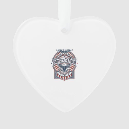 Patriottisch geloof boven vrees USA Vector Graphic Ornament (voorkant)