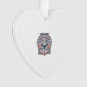 Patriottisch geloof boven vrees USA Vector Graphic Ornament (voorkant)