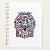 Patriottisch geloof boven vrees USA Vector Graphic Planner (Voorkant)