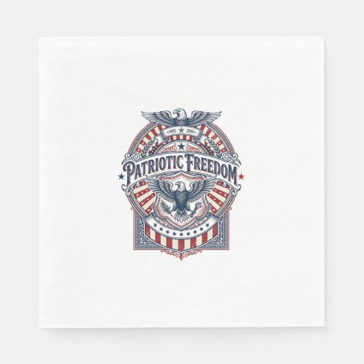Patriottisch geloof boven vrees USA Vector Graphic Servet (Voorkant)