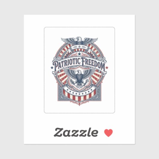 Patriottisch geloof boven vrees USA Vector Graphic Sticker (Vel)