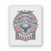 Patriottisch geloof boven vrees USA Vector Graphic Sticker (Voorkant)