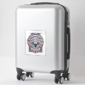 Patriottisch geloof boven vrees USA Vector Graphic Sticker (Koffer)