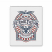 Patriottisch geloof boven vrees USA Vector Graphic Sticker (Voorkant)