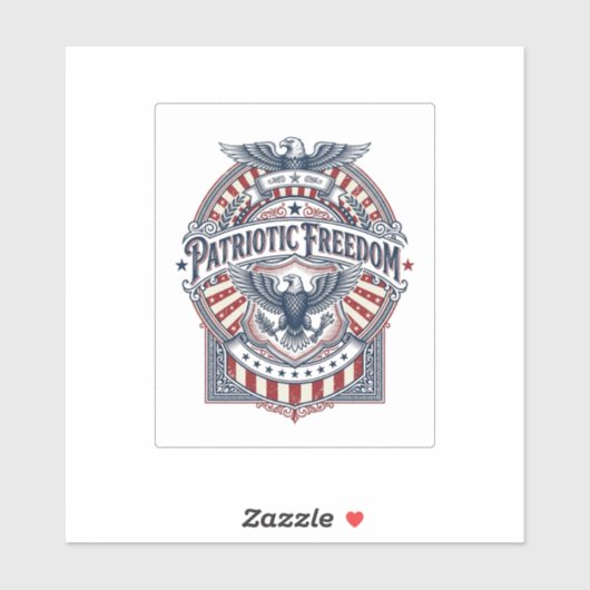 Patriottisch geloof boven vrees USA Vector Graphic Sticker (Vel)