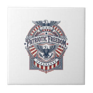 Patriottisch geloof boven vrees USA Vector Graphic Tegeltje