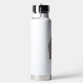 Patriottisch geloof boven vrees USA Vector Graphic Waterfles (Rechts)