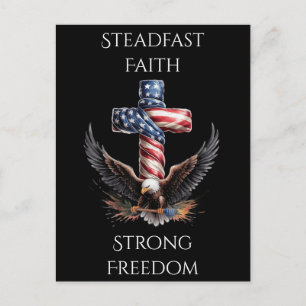 Patriottisch geloof en vrijheid Adelaar kunstwerk Briefkaart