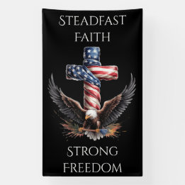 Patriottisch geloof en vrijheid Adelaar kunstwerk Spandoek