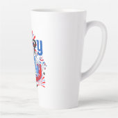 Patriottisch Gelukkig 4 juli-vieringsontwerp Latte Mok (Rechts)