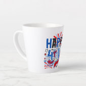 Patriottisch Gelukkig 4 juli-vieringsontwerp Latte Mok (Linkerhoek)