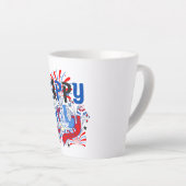 Patriottisch Gelukkig 4 juli-vieringsontwerp Latte Mok (Rechterhoek)