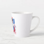 Patriottisch Gelukkig 4 juli-vieringsontwerp Latte Mok (Rechts)