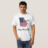 Patriottisch Georgië - Vieren 4 juli T-shirt (Voorkant volledig)