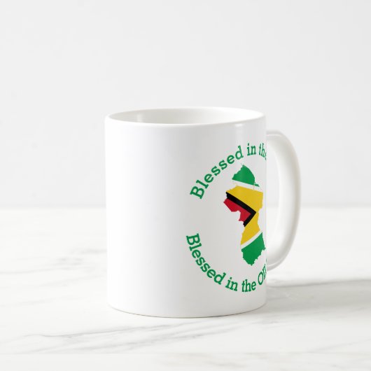 Patriottisch gepersonaliseerd GUYANA Koffiemok (Voorkant rechts)