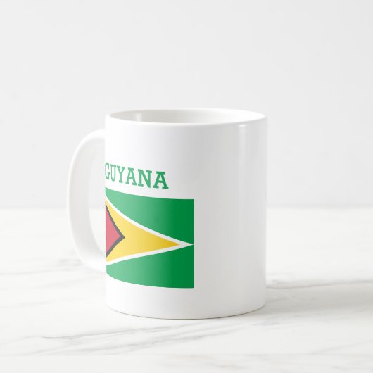 Patriottisch gepersonaliseerd GUYANA Koffiemok (Voorkant links)