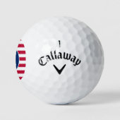 Patriottisch gepersonaliseerd monogram Amerikaanse Golfballen (Logo)