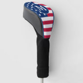 Patriottisch gepersonaliseerd monogram Amerikaanse Golfheadcover (Schuin)